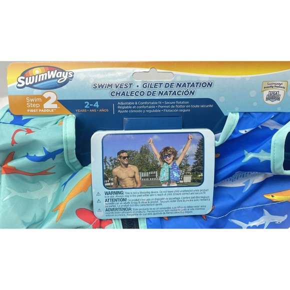 Swimways Swim Vest Years 2-4 Sharks Swim Step 2 - Picture 2 of 4